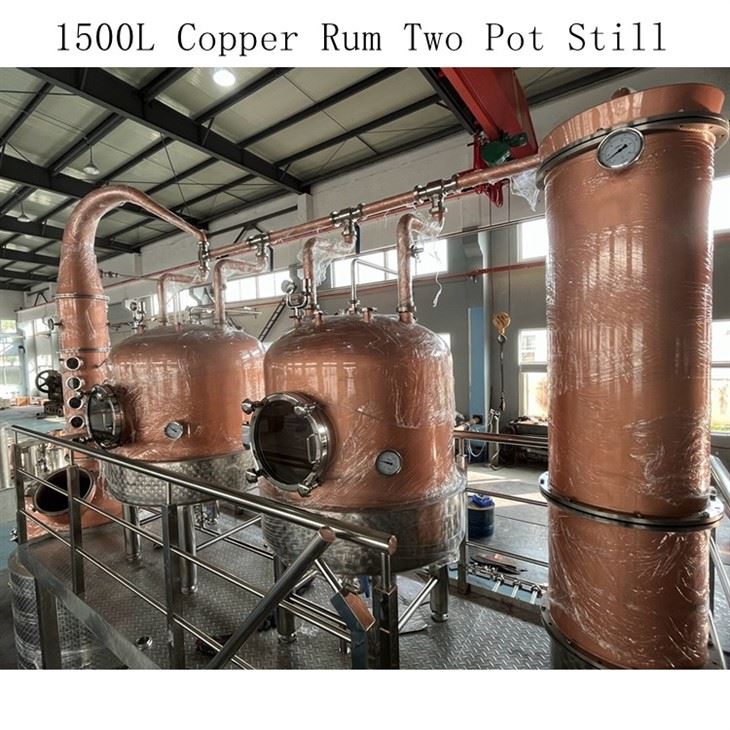 2,000 LITRE DOUBLE RETORT POT STILLS STEAM JACKETED RUM STILL